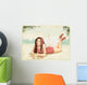 Retro Card with Girl