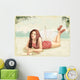 Retro Card with Girl