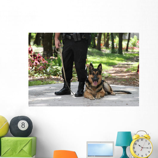 Loyal Police Dog Wall Mural