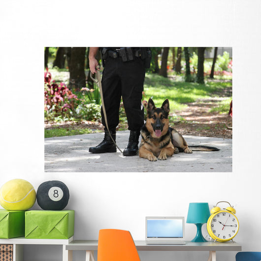 Loyal Police Dog Wall Mural