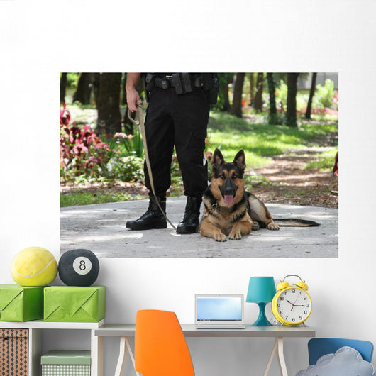 Loyal Police Dog Wall Mural