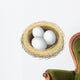 Layered vector illustration of nest eggs Wall Decal