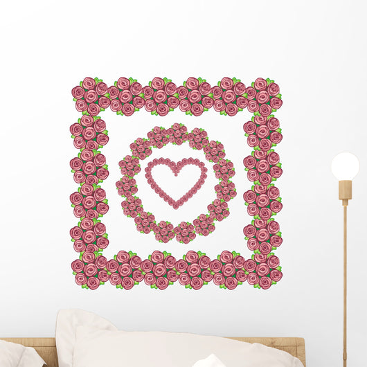 Set Elements Roses Wall Mural