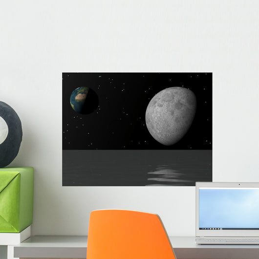 Moon and Earth