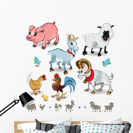 Farm Animals Collection Set Wall Decal Sticker Set