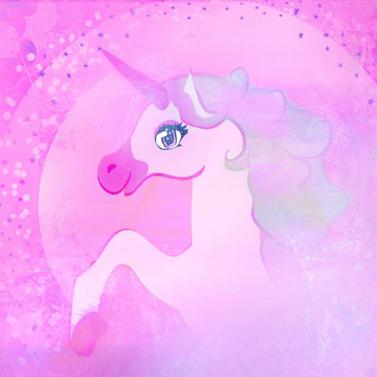 Illustration Beautiful Pink Unicorn