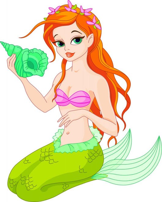 Beautiful Mermaid with Sea
