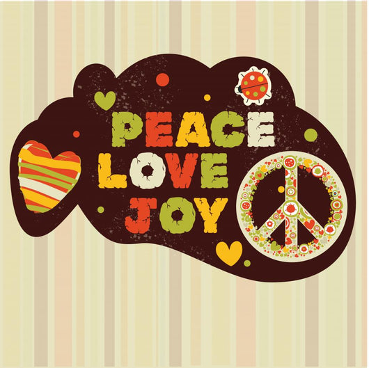 Hippie peace symbol Wall Mural