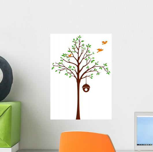 Birds Leaving Tree and