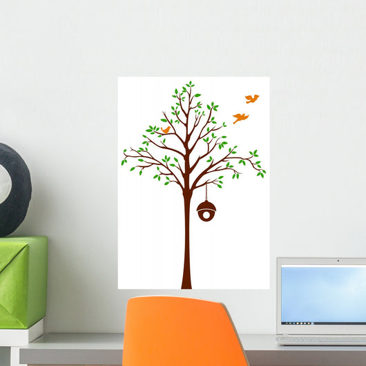 Birds Leaving Tree and