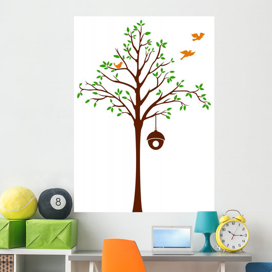 Birds Leaving Tree and