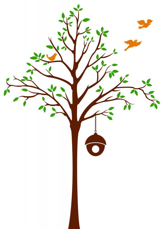 Birds Leaving Tree and