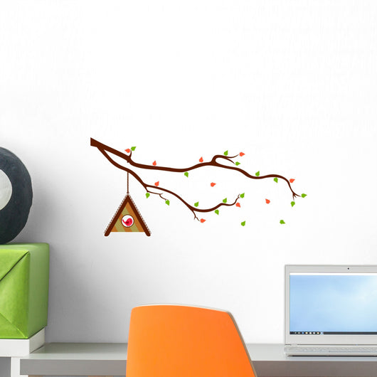 Tree Branch with Bird Wall Mural