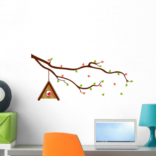 Tree Branch with Bird Wall Mural