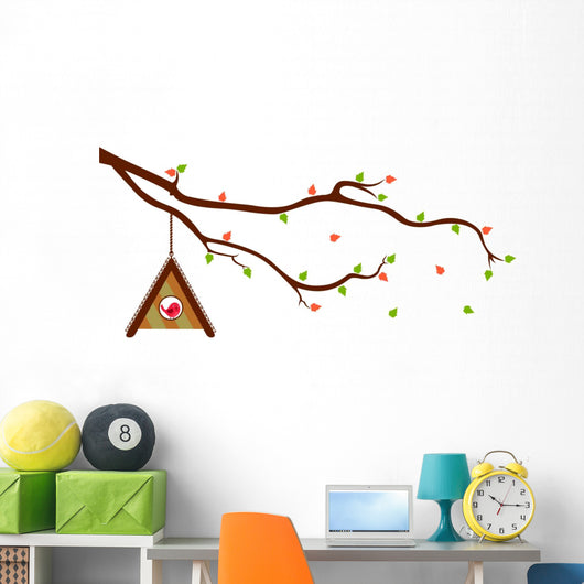 Tree Branch with Bird Wall Mural