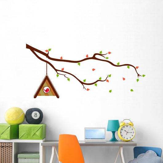 Tree Branch with Bird Wall Mural