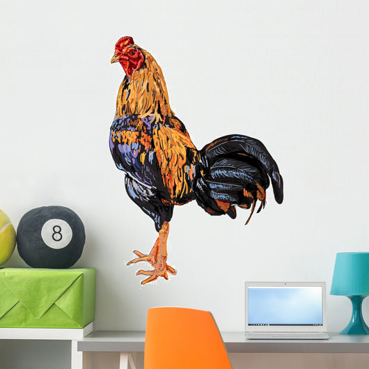 A Cock,native Species of Thailand,has Beautiful Color. Wall Decal
