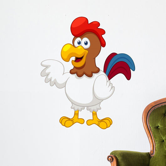 illustration of Cartoon Cock Wall Decal