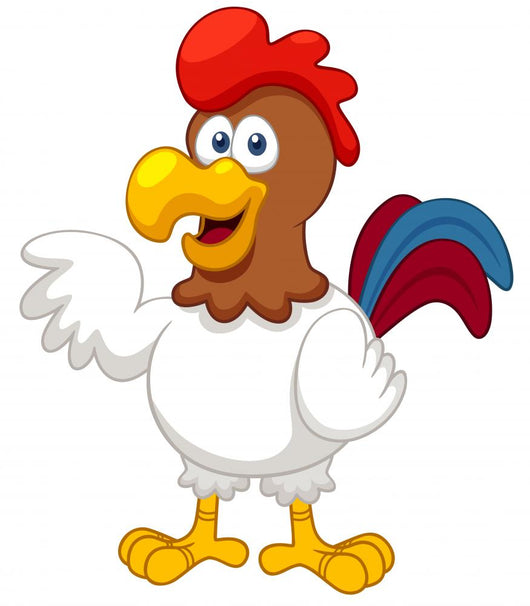 illustration of Cartoon Cock Wall Decal