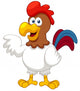 illustration of Cartoon Cock Wall Decal