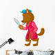 fox detective vector Wall Decal