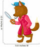 fox detective vector Wall Decal