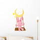 rabbit playing swing vector Wall Decal