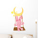 rabbit playing swing vector Wall Decal
