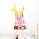 rabbit playing swing vector Wall Decal