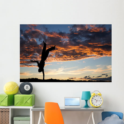 Silhouette Kid Doing One