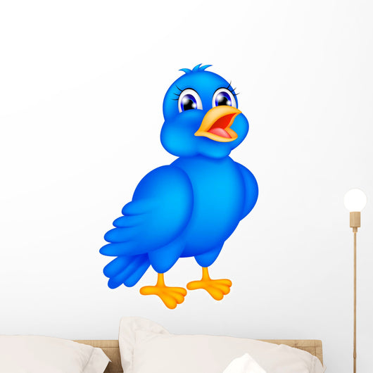 Happy Blue Bird Wall Decal