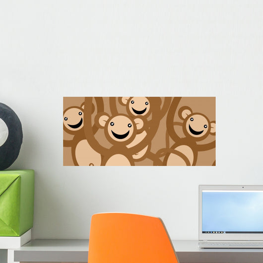 Happy Monkeys Wall Mural