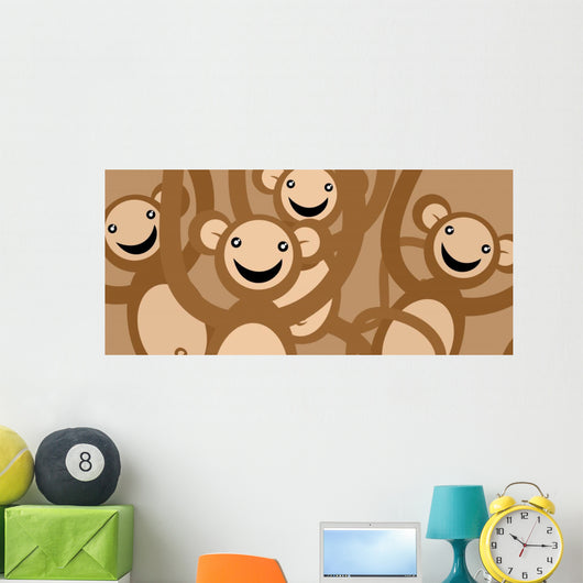 Happy Monkeys Wall Mural