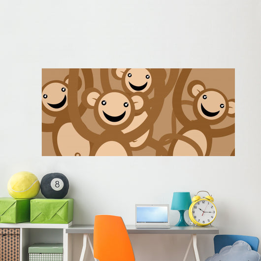 Happy Monkeys Wall Mural