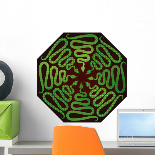 Serpent Snakes Octahedron Wall Decal