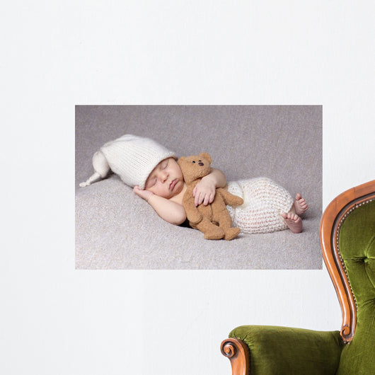 Sleeping Baby with Teddy