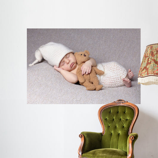 Sleeping Baby with Teddy