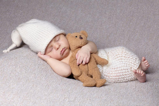 Sleeping Baby with Teddy
