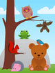 Cartoon Animal Collection Wall Mural