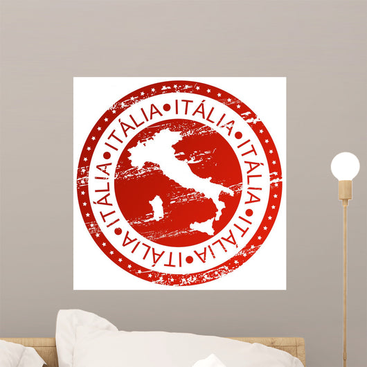 Carimbo - Itália com mapa Wall Decal