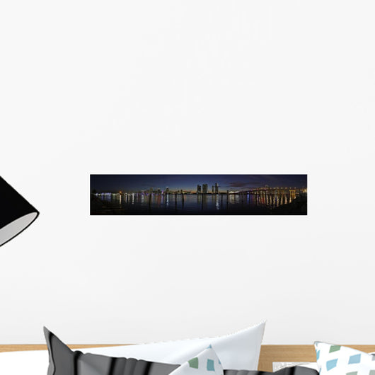 Downtown Miami Hdr Panorama Wall Decal