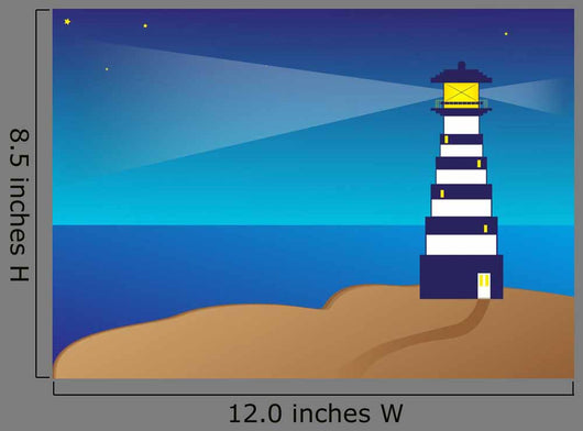 Lighthouse Silhouette Night