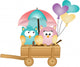 Owls in Spring Rain Wall Decal