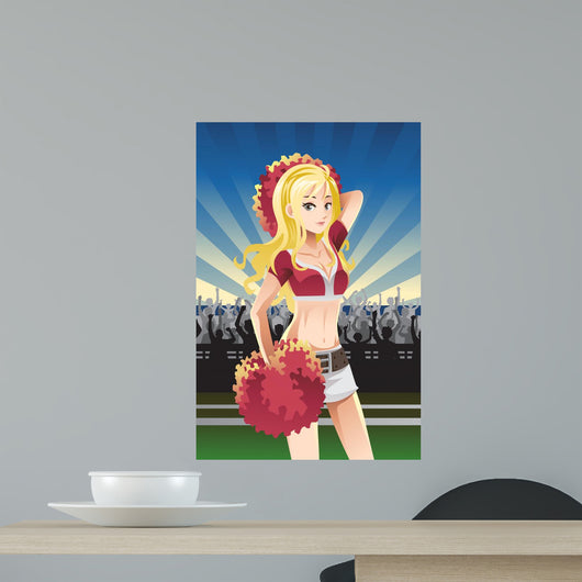 Cheerleader Wall Mural