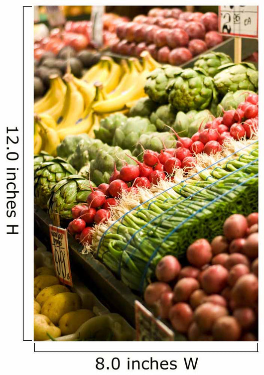 Fruit and vegetable stand at the Pike Place Market in Seattle. Wall Mural
