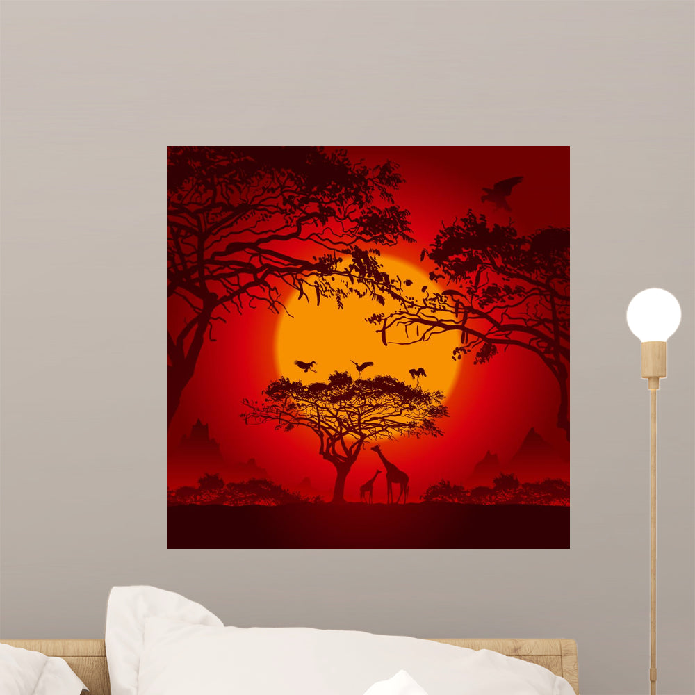 African Sunset – Wallmonkeys