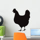 Hen Silhouette White Wall Decal