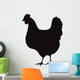 Hen Silhouette White Wall Decal