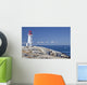 Peggy's Cove lighthouse, Nova Scotia, Canada. Wall Mural