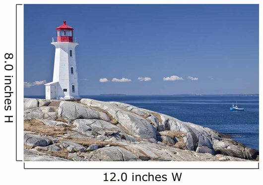 Peggy's Cove lighthouse, Nova Scotia, Canada. Wall Mural